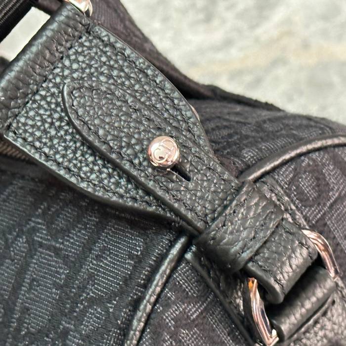 DIOR カーフレザー、ナイロン、レザー プリント、レター、フラワー ブラック、ゴールド、ベージュ 斜め掛けバッグ、ショルダーバッグ、ハンドバッグ 新作 クラシック サイズ:26x14.5x14cm