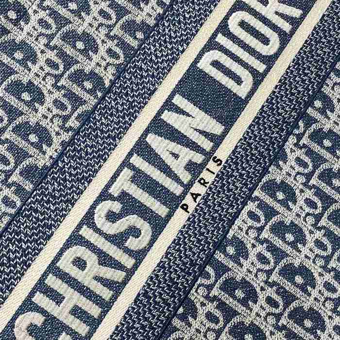 DIOR 8005 カーフレザー 刺繍、レター ホワイト、ブルー 斜め掛けバッグ、トートバッグ 中 クラシック 36.0x27.0x16.0cm サイズ:36x27x16cm