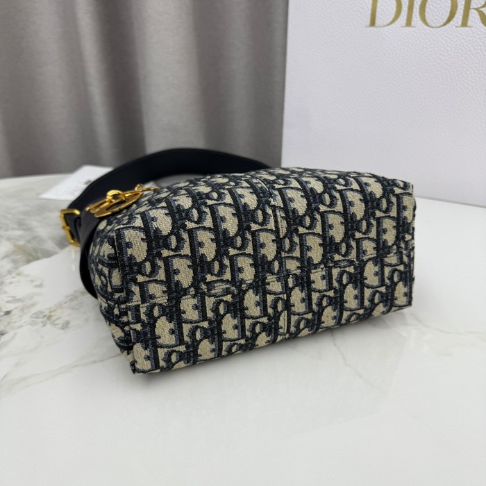 DIOR カーフレザー、レザー、オブリーク グレンチェック、プリント、レター ブルー、ゴールド、ベージュ ショルダーバッグ、ハンドバッグ、ハンドバッグ 新作 クラシック サイズ:22x15x9.5cm