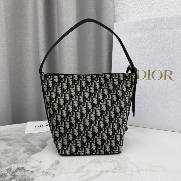 DIOR 2854 カーフレザー、レザー、オブリーク プリント、レター、フラワー ブルー、ベージュ 斜め掛けバッグ、ショルダーバッグ、ハンドバッグ 小 新作 サイズ:24x20x15cm