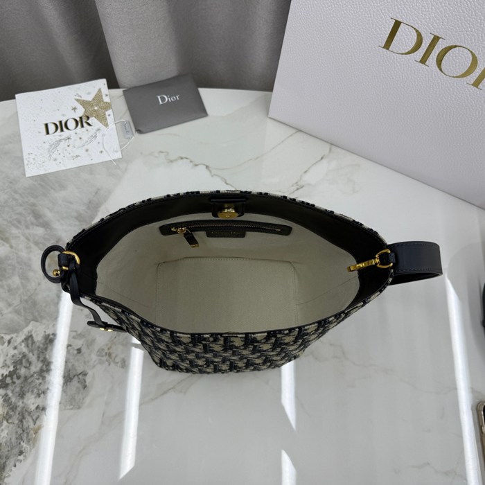 DIOR 2854 カーフレザー、レザー、オブリーク プリント、レター、フラワー ブルー、ベージュ 斜め掛けバッグ、ショルダーバッグ、ハンドバッグ 小 新作 サイズ:24x20x15cm