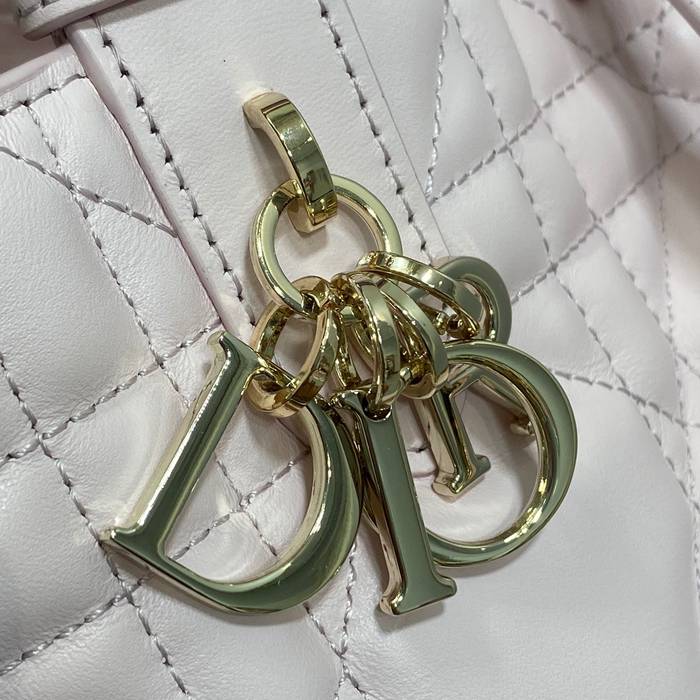 DIOR カーフレザー レター パープル、ピンク バッグ 小 クラシック 23.0x15.0x15.0cm サイズ:23x15x15cm