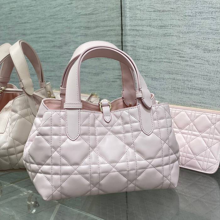 DIOR カーフレザー レター パープル、ピンク バッグ 小 クラシック 23.0x15.0x15.0cm サイズ:23x15x15cm