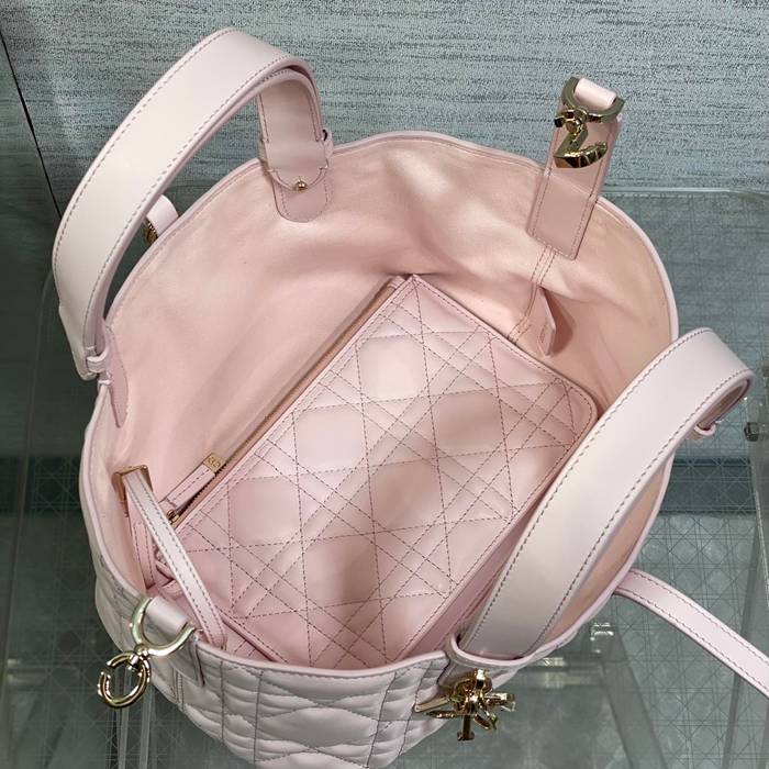 DIOR カーフレザー レター パープル、ピンク バッグ 小 クラシック 23.0x15.0x15.0cm サイズ:23x15x15cm