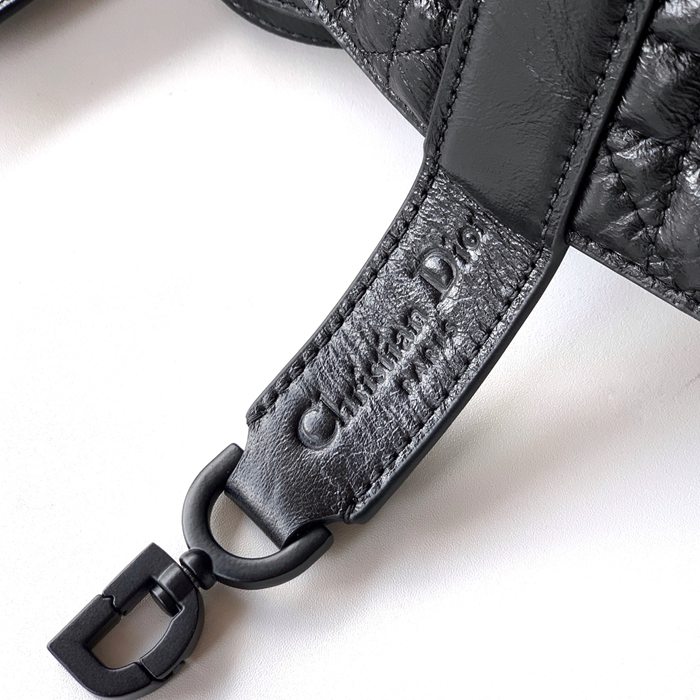 DIOR カーフレザー、レザー グレンチェック、レター ブラック、ベージュ ハンドバッグ、ハンドバッグ 小 23.0x15.5x12.0cm サイズ:23x15.5x12cm