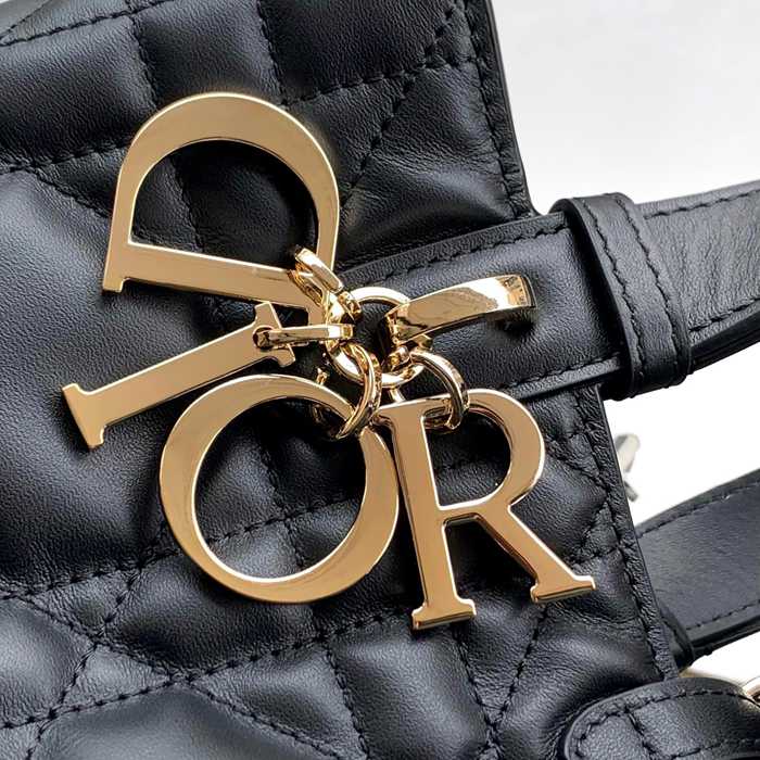 DIOR 2821 カーフレザー、レザー グレンチェック、刺繍、レター ブラック、ベージュ ショルダーバッグ、ハンドバッグ、ハンドバッグ 中 新作 サイズ:28.5x21.5x17cm