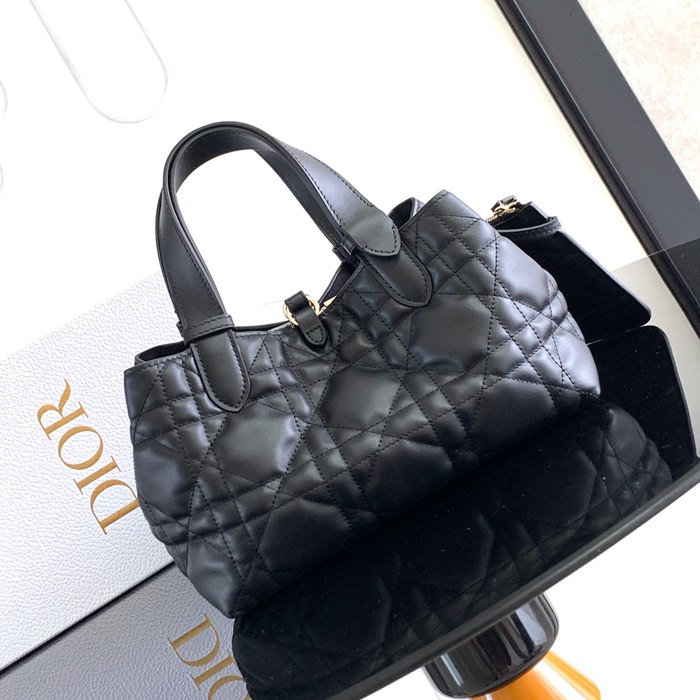 DIOR 2822 カーフレザー、レザー グレンチェック、刺繍、レター ブラック、ベージュ ハンドバッグ、ハンドバッグ、カードケース 小 新作 サイズ:23x14x12cm