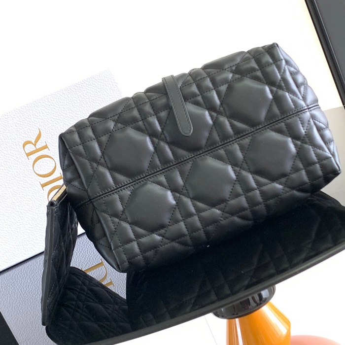DIOR 2822 カーフレザー、レザー グレンチェック、刺繍、レター ブラック、ベージュ ハンドバッグ、ハンドバッグ、カードケース 小 新作 サイズ:23x14x12cm