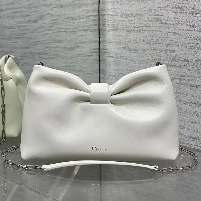 DIOR 0713 ラムレザー、カーフレザー、レザー リボン 斜め掛けバッグ、ハンドバッグ、チェーンバッグ 新作 26.0x16.0x10.0cm サイズ:26x16x10cm