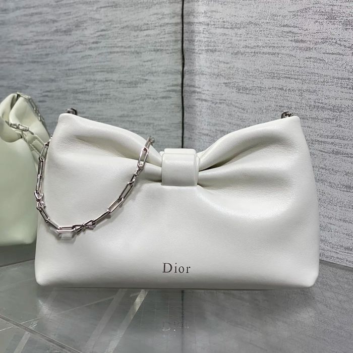 DIOR 0713 ラムレザー、カーフレザー、レザー リボン 斜め掛けバッグ、ハンドバッグ、チェーンバッグ 新作 26.0x16.0x10.0cm サイズ:26x16x10cm