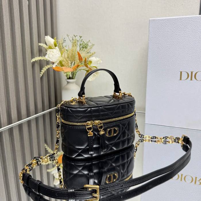 DIOR 0820 ラムレザー、レザー レター ブラック、ゴールド、ベージュ 斜め掛けバッグ、ショルダーバッグ、ハンドバッグ ミニ 新作 16.5x9.5x8.0cm サイズ:16.5x9.5cm