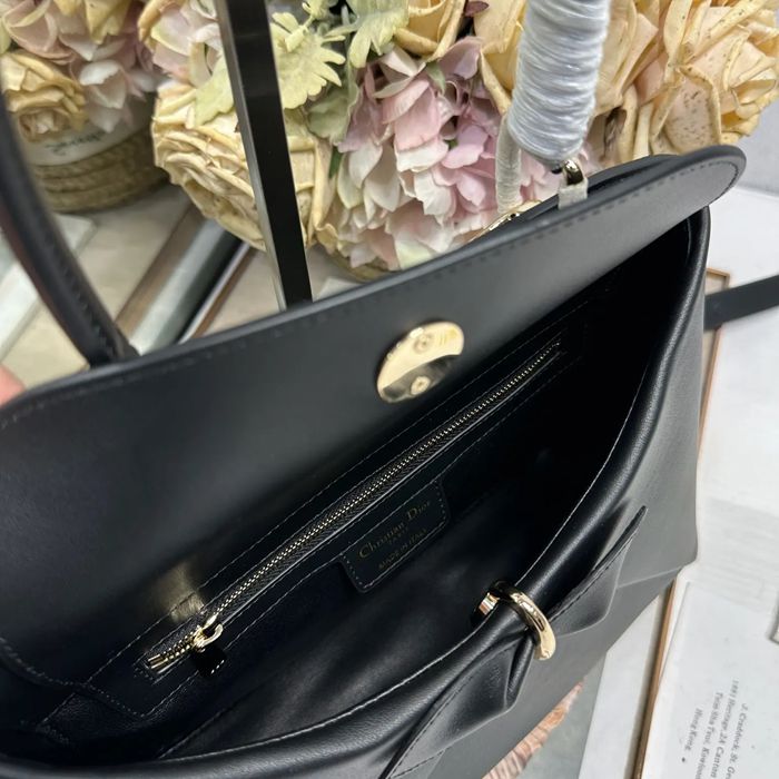 DIOR 0737 レター、リボン ブラック 斜め掛けバッグ、ハンドバッグ 新作 28.0x22.0x10.0cm サイズ:28x22x10cm