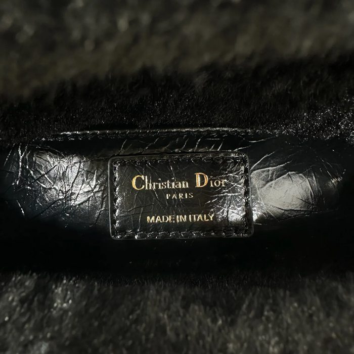 DIOR 0540 カーフレザー、スエード、レザー グレンチェック ブラック、ベージュ 斜め掛けバッグ、ショルダーバッグ、ハンドバッグ 小 22.5x12.5x5.5cm サイズ:22.5x12.5x5.5cm