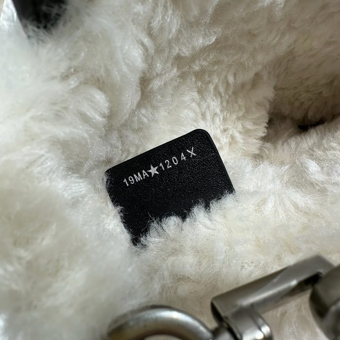 DIOR 2836 ラムレザー、レザー グレンチェック、レター ブラック、ホワイト、グレー 斜め掛けバッグ、ハンドバッグ 小 限定版 18.5x18.5x12.0cm サイズ:18.5x18.5x12cm