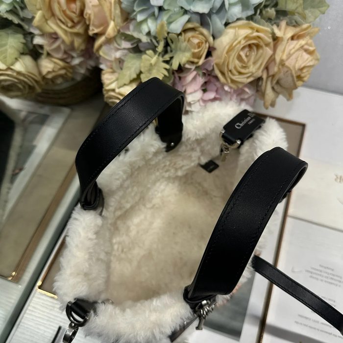 DIOR 1188 カーフレザー、レザー グレンチェック ブラック、ホワイト、グレー 斜め掛けバッグ、ハンドバッグ、ハンドバッグ 小 23.0x14.0x12.0cm サイズ:23x14x12cm