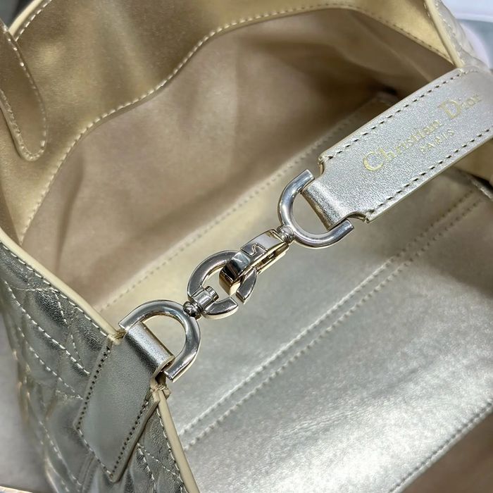 DIOR 1188 カーフレザー、レザー グレンチェック、レター ゴールド 斜め掛けバッグ、ハンドバッグ、ハンドバッグ 小 23.0x15.0x15.0cm サイズ:23x15x15cm