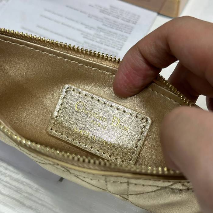 DIOR 1188 カーフレザー、レザー グレンチェック、レター ゴールド 斜め掛けバッグ、ハンドバッグ、ハンドバッグ 小 23.0x15.0x15.0cm サイズ:23x15x15cm