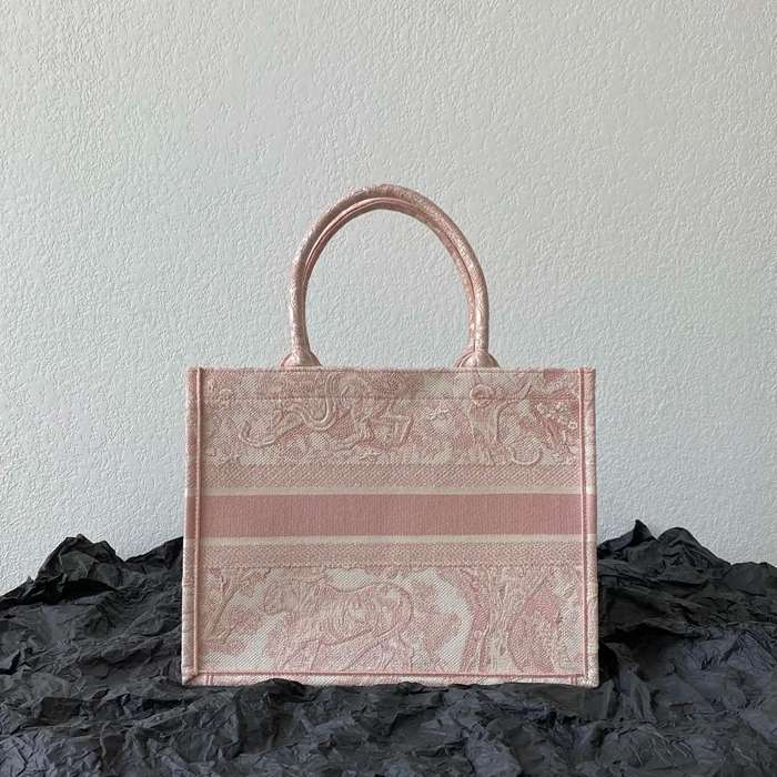 DIOR 8001 刺繍 ピンク ハンドバッグ、トートバッグ 中 ヴィンテージ 36.0x27.0x16.0cm サイズ:36x27x16cm