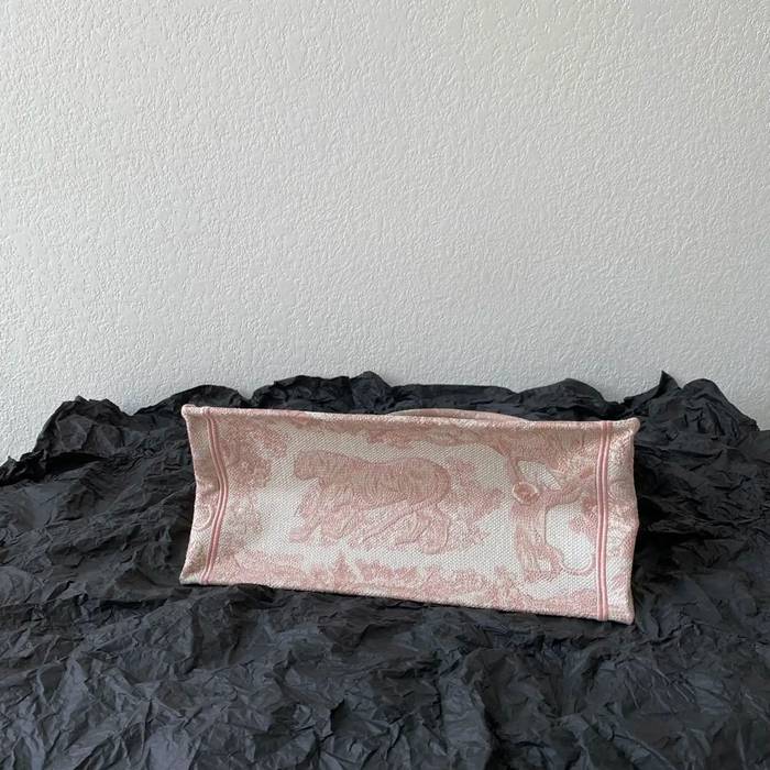 DIOR 8001 刺繍 ピンク ハンドバッグ、トートバッグ 中 ヴィンテージ 36.0x27.0x16.0cm サイズ:36x27x16cm