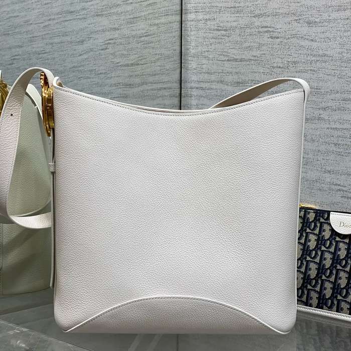 DIOR カーフレザー、レザー レター ホワイト、ゴールド ショルダーバッグ、バケツバッグ 新作 クラシック 26.5x26.0x15.0cm サイズ:26.5x26x15cm