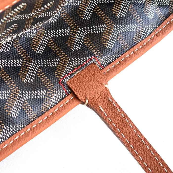 GOYARD 5508 レザー ブラウン ショルダーバッグ、トートバッグ、ハンドバッグ サンルイ、レザー、小 サイズ:41/30×25×13cm