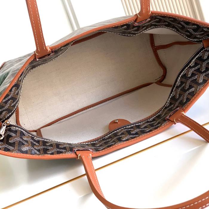 GOYARD 5508 レザー ブラウン ショルダーバッグ、トートバッグ、ハンドバッグ サンルイ、レザー、小 サイズ:41/30×25×13cm