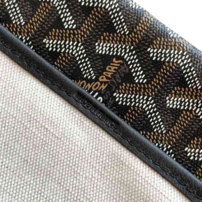 GOYARD 6603 キャンバス、レザー ブラック ショルダーバッグ、ハンドバッグ サンルイ、ゴヤルディン、キャンバス 34x28x15cm サイズ:34x28x15cm
