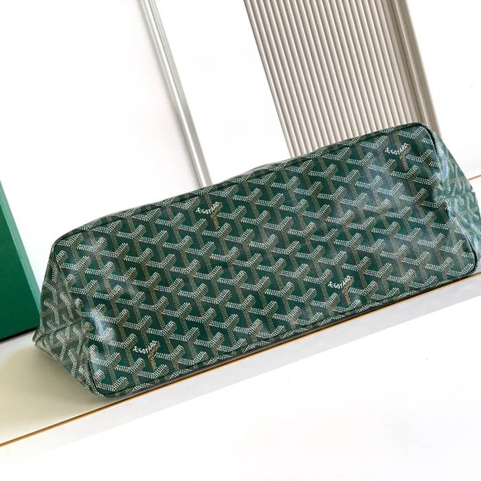 GOYARD 6603 キャンバス、レザー グリーン ショルダーバッグ、ハンドバッグ サンルイ、ゴヤルディン、キャンバス 34x28x15cm サイズ:34x28x15cm