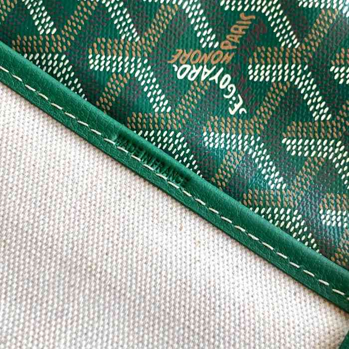 GOYARD 6603 キャンバス、レザー グリーン ショルダーバッグ、ハンドバッグ サンルイ、ゴヤルディン、キャンバス 34x28x15cm サイズ:34x28x15cm