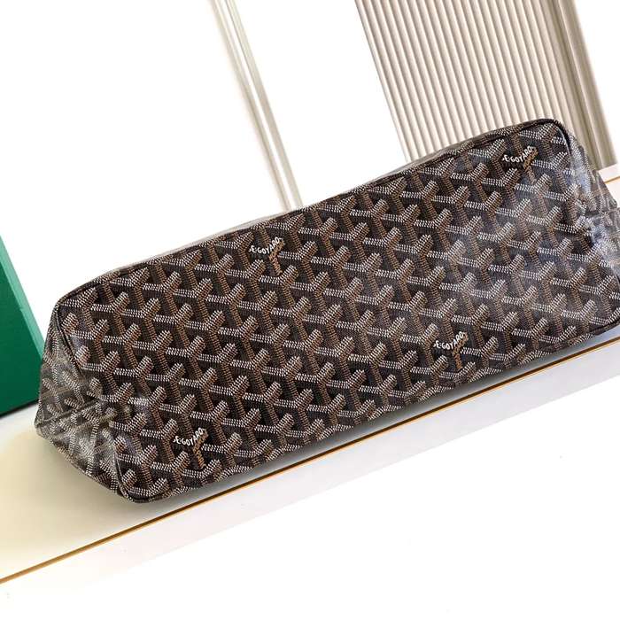 GOYARD 6603 キャンバス、レザー ブラウン ショルダーバッグ、ハンドバッグ サンルイ、ゴヤルディン、キャンバス 34x28x15cm サイズ:34x28x15cm