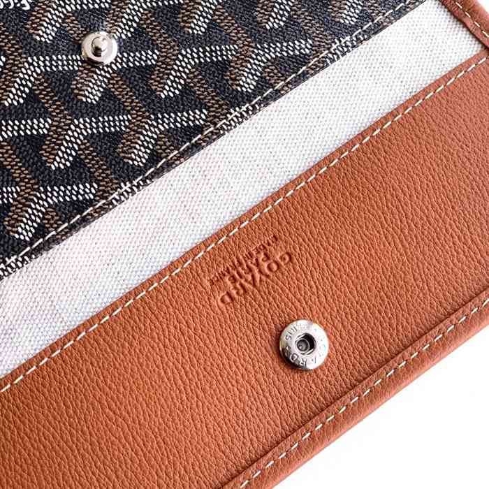 GOYARD 6603 キャンバス、レザー ブラウン ショルダーバッグ、ハンドバッグ サンルイ、ゴヤルディン、キャンバス 34x28x15cm サイズ:34x28x15cm