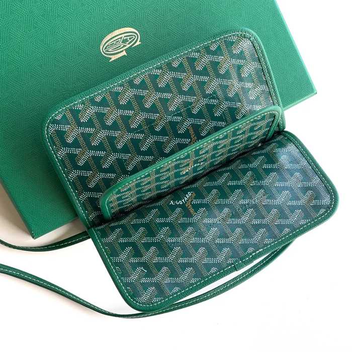 GOYARD 5509 グリーン 斜め掛けバッグ、封筒バッグ、ハンドバッグ 小 20.5x14x2.5cm サイズ:20.5x14x2.5cm