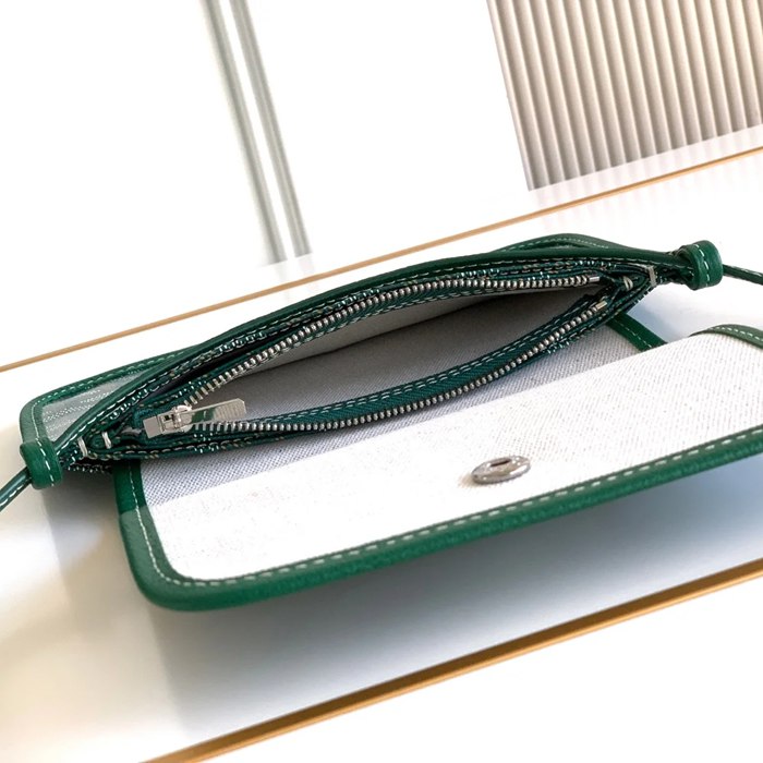 GOYARD 5509 グリーン 斜め掛けバッグ、封筒バッグ、ハンドバッグ 小 20.5x14x2.5cm サイズ:20.5x14x2.5cm