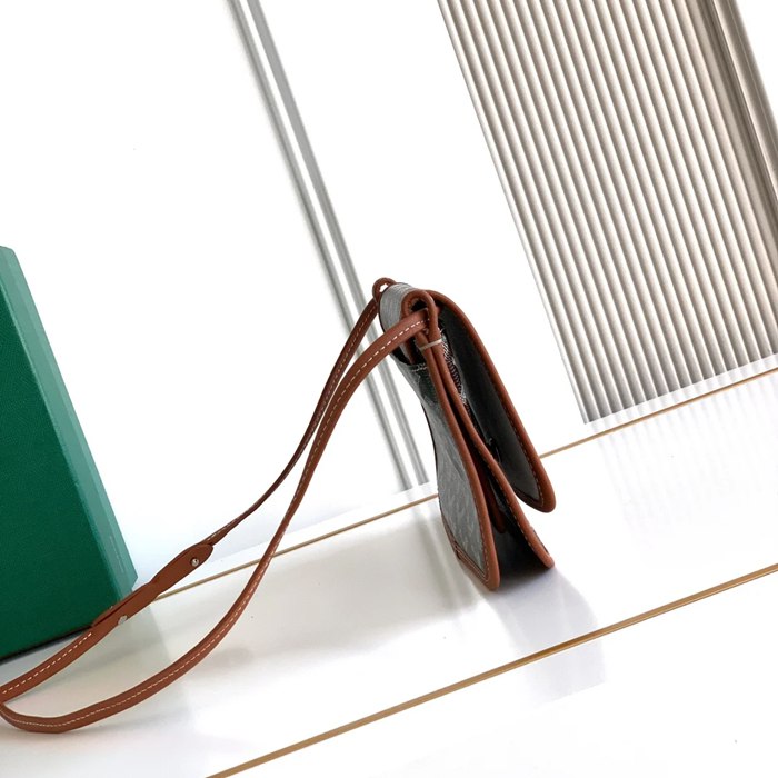 GOYARD 5509 ブラウン 斜め掛けバッグ、封筒バッグ、ハンドバッグ 小 20.5x14x2.5cm サイズ:20.5x14x2.5cm