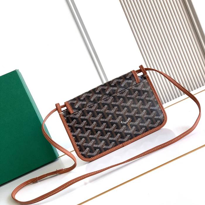 GOYARD 5509 ブラウン 斜め掛けバッグ、封筒バッグ、ハンドバッグ 小 20.5x14x2.5cm サイズ:20.5x14x2.5cm