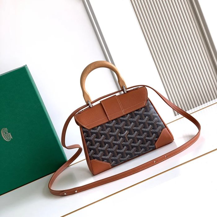 GOYARD 8202 レザー 斜め掛けバッグ、ミニバッグ、ハンドバッグ サイゴン、ミニ 20x14.5cm サイズ:20x14.5cm