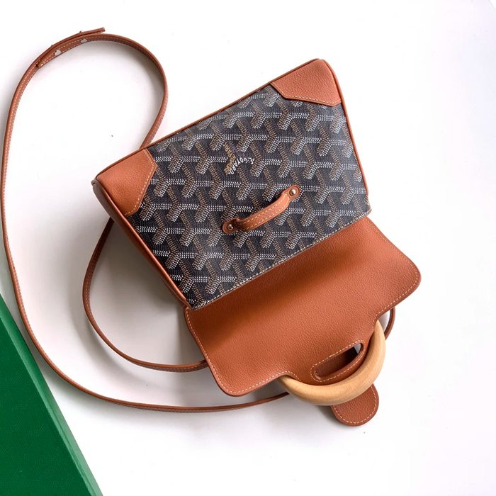 GOYARD 8202 レザー 斜め掛けバッグ、ミニバッグ、ハンドバッグ サイゴン、ミニ 20x14.5cm サイズ:20x14.5cm