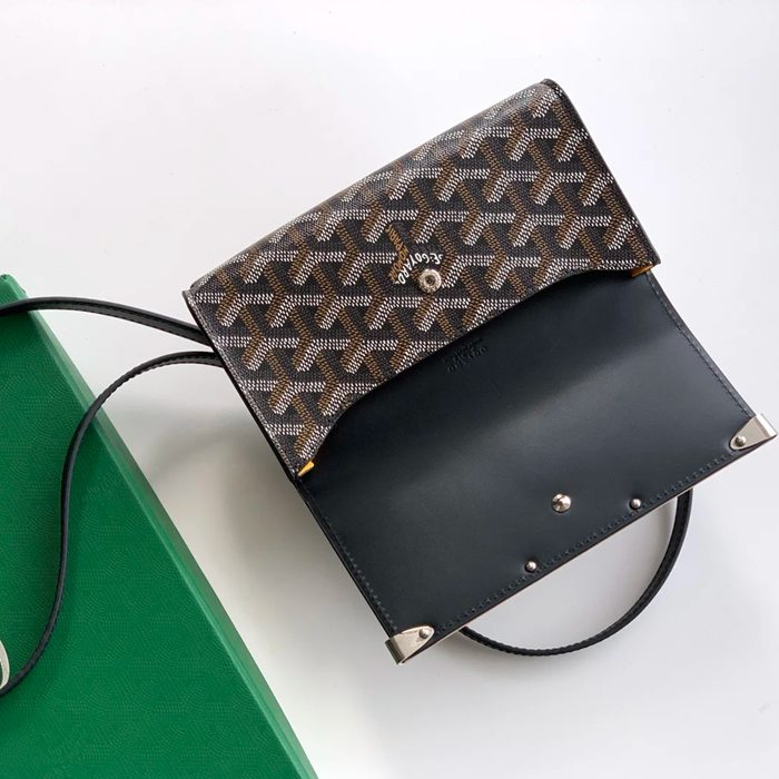 GOYARD 6112 レザー 斜め掛けバッグ、ハンドバッグ、木製バッグ モンテカルロ、木製、レザー サイズ:9X3.3X10cm