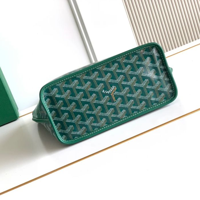 GOYARD S5503 キャンバス、レザー グリーン ショルダーバッグ、ミニバッグ、ハンドバッグ キャンバス、レザー、ミニ 20x20x10cm サイズ:20x20x10cm