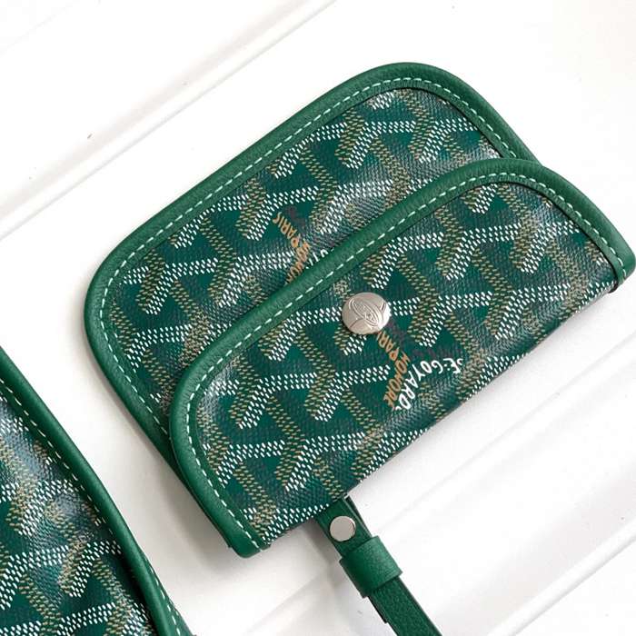 GOYARD S5503 キャンバス、レザー グリーン ショルダーバッグ、ミニバッグ、ハンドバッグ キャンバス、レザー、ミニ 20x20x10cm サイズ:20x20x10cm
