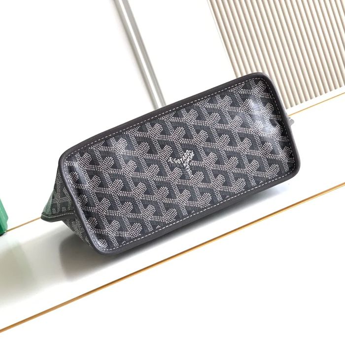 GOYARD S5503 キャンバス、レザー グレー ショルダーバッグ、ミニバッグ、ハンドバッグ キャンバス、レザー、ミニ 20x20x10cm サイズ:20x20x10cm