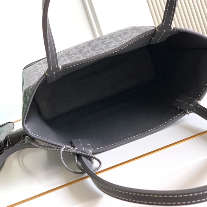 GOYARD S5503 キャンバス、レザー グレー ショルダーバッグ、ミニバッグ、ハンドバッグ キャンバス、レザー、ミニ 20x20x10cm サイズ:20x20x10cm