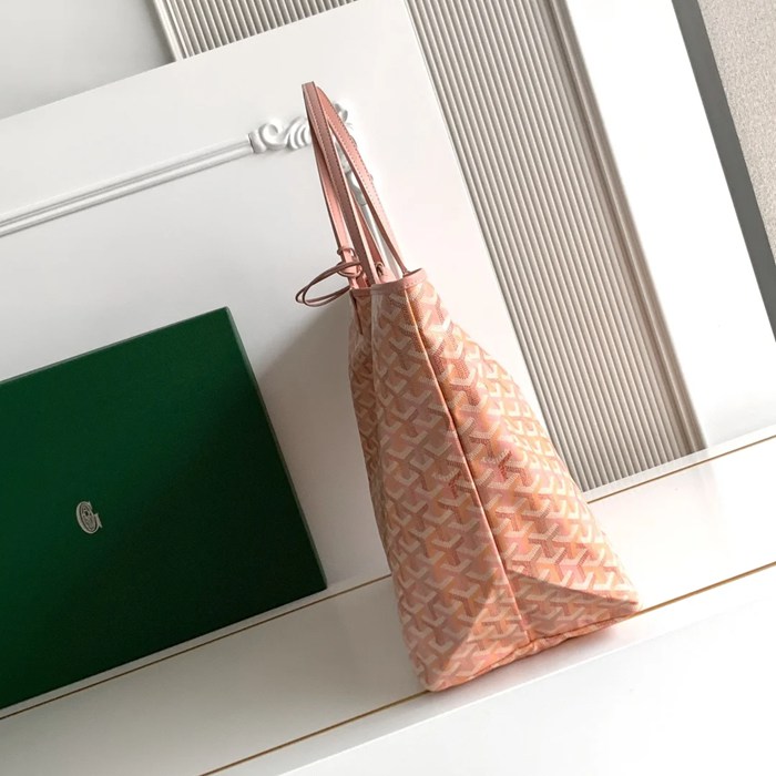 GOYARD 6603 キャンバス、レザー ショルダーバッグ、ハンドバッグ キャンバス、レザー、大 サイズ:47/34×27×14cm