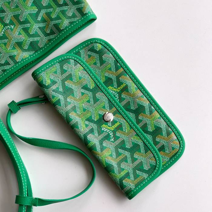 GOYARD 6603 キャンバス、レザー ショルダーバッグ、ハンドバッグ キャンバス、レザー、大 サイズ:47/34×27×14cm