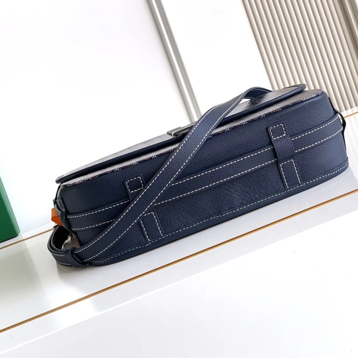 GOYARD 020183 キャンバス ブルー 斜め掛けバッグ、ハンドバッグ キャンバス、中 29x23cm サイズ:29x23cm