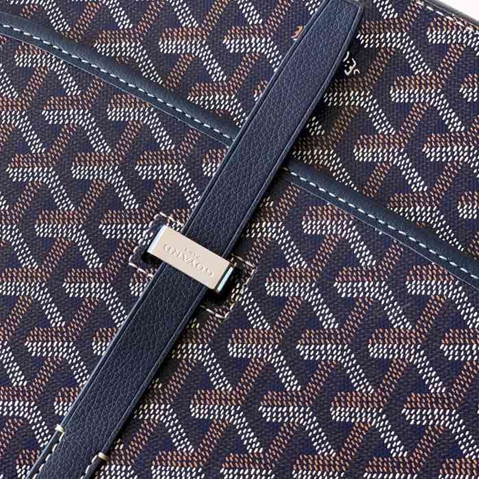 GOYARD 020183 キャンバス ブルー 斜め掛けバッグ、ハンドバッグ キャンバス、中 29x23cm サイズ:29x23cm