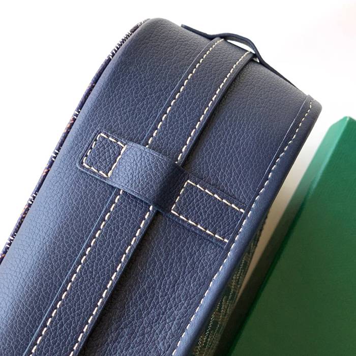 GOYARD 020183 キャンバス ブルー 斜め掛けバッグ、ハンドバッグ キャンバス、中 29x23cm サイズ:29x23cm