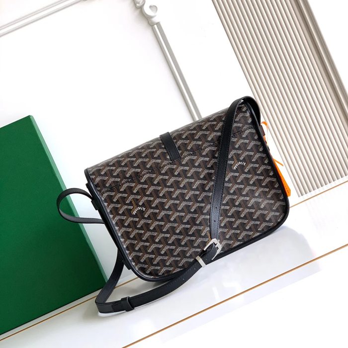 GOYARD 020183 キャンバス ブラック 斜め掛けバッグ、ハンドバッグ キャンバス、中 29x23cm サイズ:29x23cm