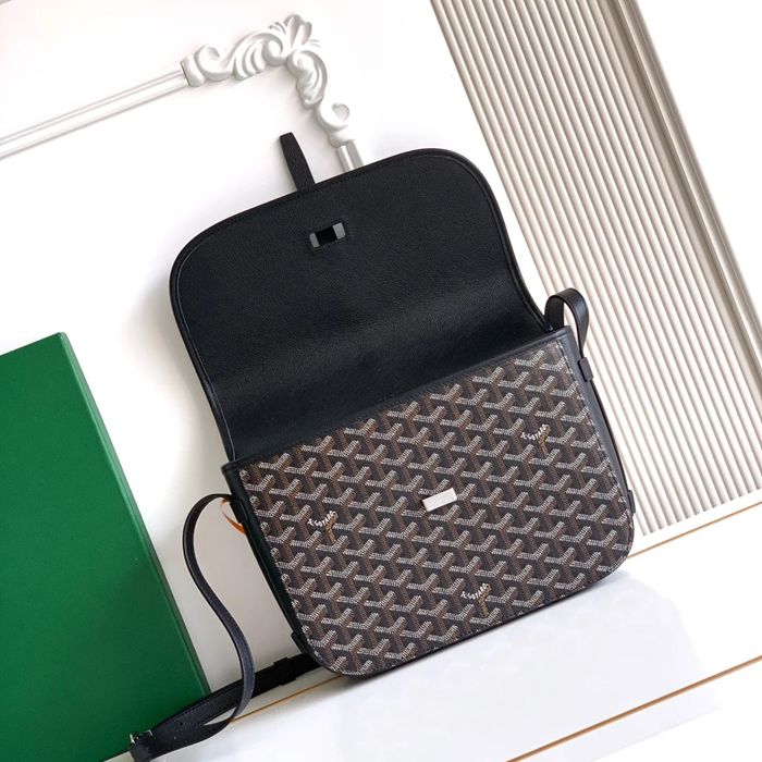 GOYARD 020183 キャンバス ブラック 斜め掛けバッグ、ハンドバッグ キャンバス、中 29x23cm サイズ:29x23cm