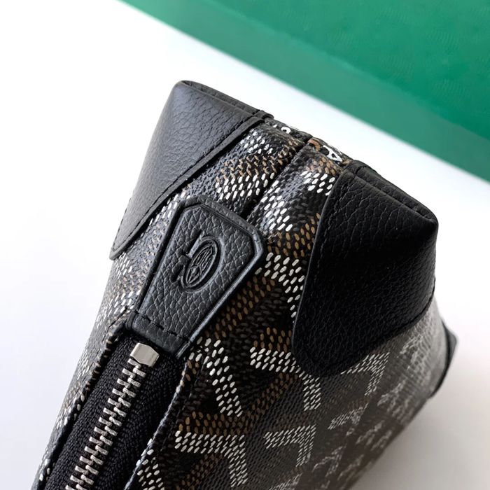 GOYARD 6107 レザー ブラック ハンドバッグ、ハンドバッグ ヴァンドーム、レザー、クラシック 18x13.5cm サイズ:18x13.5cm